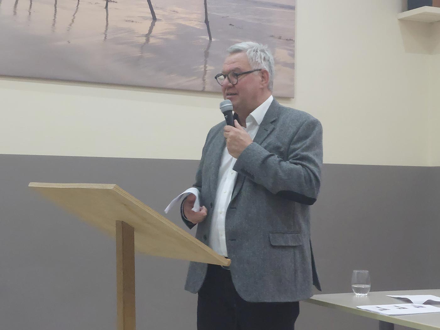 Claude Hocquet lors de la cérémonie de vœux 2023